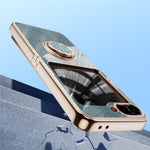For Samsung Galaxy Z Flip7 FE 5G / Z Flip6 5G Case Precise Cutouts 6D Electroplating TPU Phone Cover with Ring Holder