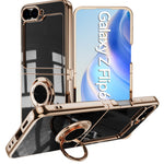 For Samsung Galaxy Z Flip7 FE 5G / Z Flip6 5G Case Precise Cutouts 6D Electroplating TPU Phone Cover with Ring Holder