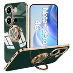 For Xiaomi Redmi Note 13 Pro 4G / Poco M6 Pro 4G Case Precise Cutouts 6D Electroplating TPU Phone Cover with Ring Holder