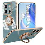 For Xiaomi Redmi Note 13 Pro 5G / Poco X6 5G Case Precise Cutouts 6D Electroplating TPU Phone Cover with Ring Holder