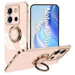 For Xiaomi Redmi Note 13 Pro 5G / Poco X6 5G Case Precise Cutouts 6D Electroplating TPU Phone Cover with Ring Holder
