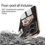 For Xiaomi 13T / 13T Pro Case Precise Cutouts 6D Electroplating TPU Phone Cover with Ring Holder