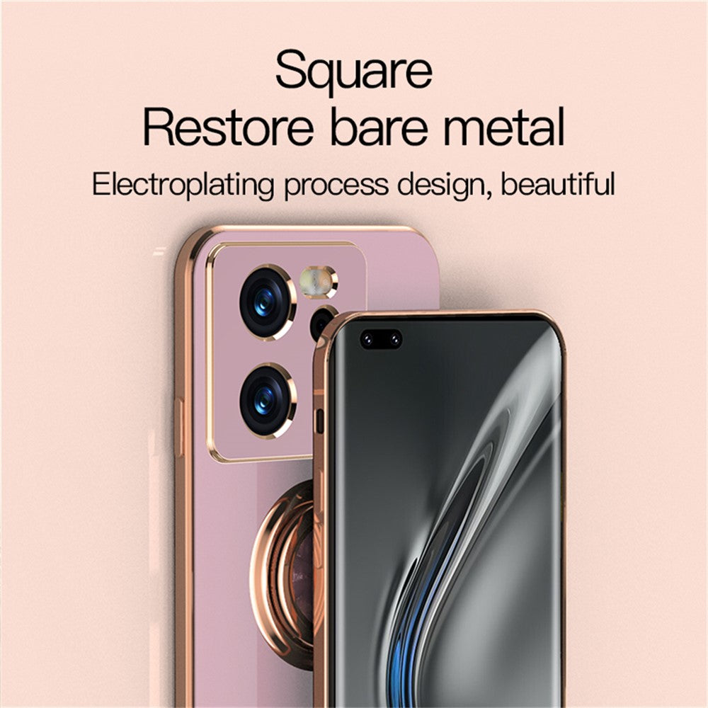 For Xiaomi 13T / 13T Pro Case Precise Cutouts 6D Electroplating TPU Phone Cover with Ring Holder