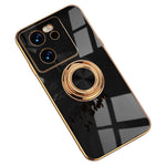 For Xiaomi 13T / 13T Pro Case Precise Cutouts 6D Electroplating TPU Phone Cover with Ring Holder