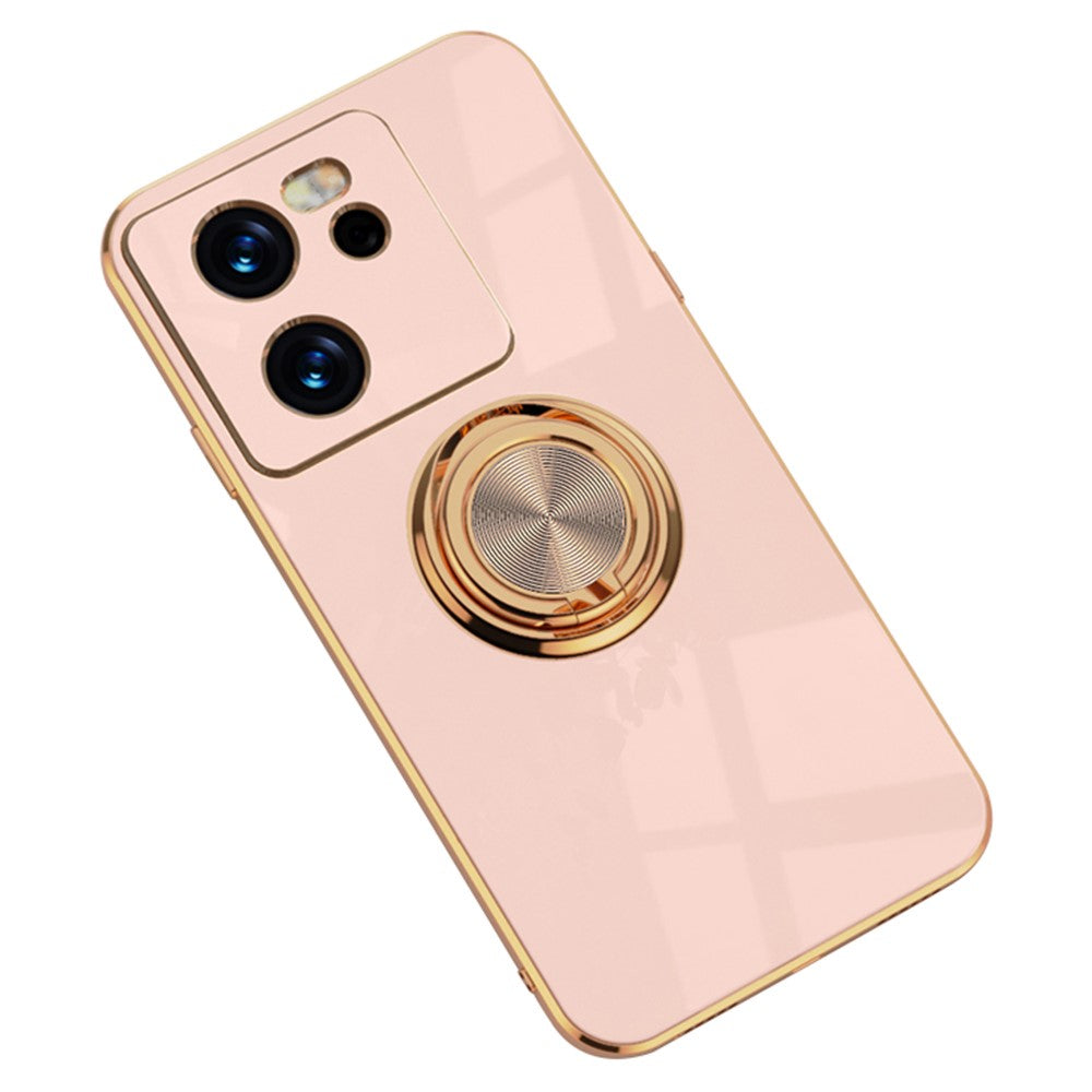For Xiaomi 13T / 13T Pro Case Precise Cutouts 6D Electroplating TPU Phone Cover with Ring Holder