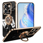 For Xiaomi Redmi Note 13 5G Case with Astronaut Ring Kickstand 6D Electroplating TPU Phone Cover