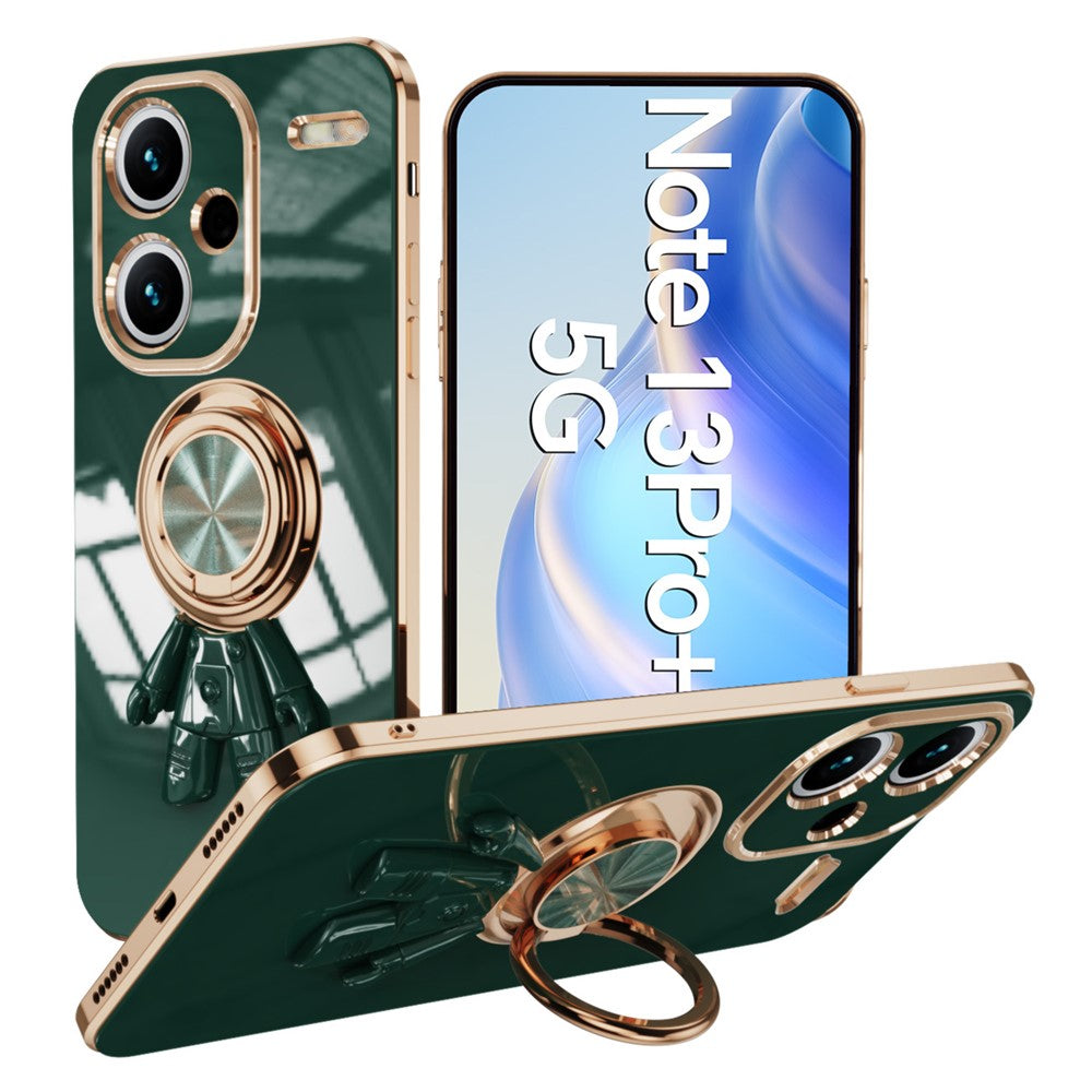 Xiaomi Redmi Note 13 Pro+ 5G-skal med Astronautring Stativ 6D Galvaniserad TPU mobilskal