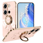 For Xiaomi Redmi Note 13 Pro 4G / Poco M6 Pro 4G Case with Astronaut Ring Kickstand 6D Electroplating TPU Phone Cover