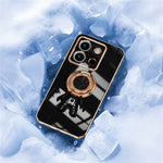 For Xiaomi Redmi Note 13 Pro 5G / Poco X6 5G Case with Astronaut Ring Kickstand 6D Electroplating TPU Phone Cover