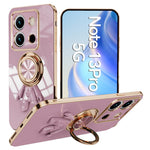 For Xiaomi Redmi Note 13 Pro 5G / Poco X6 5G Case with Astronaut Ring Kickstand 6D Electroplating TPU Phone Cover