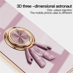 For Xiaomi 13T / 13T Pro Case with Astronaut Ring Kickstand 6D Electroplating TPU Phone Cover