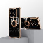 For Xiaomi 14T Case with Astronaut Ring Kickstand 6D Electroplating TPU Phone Cover