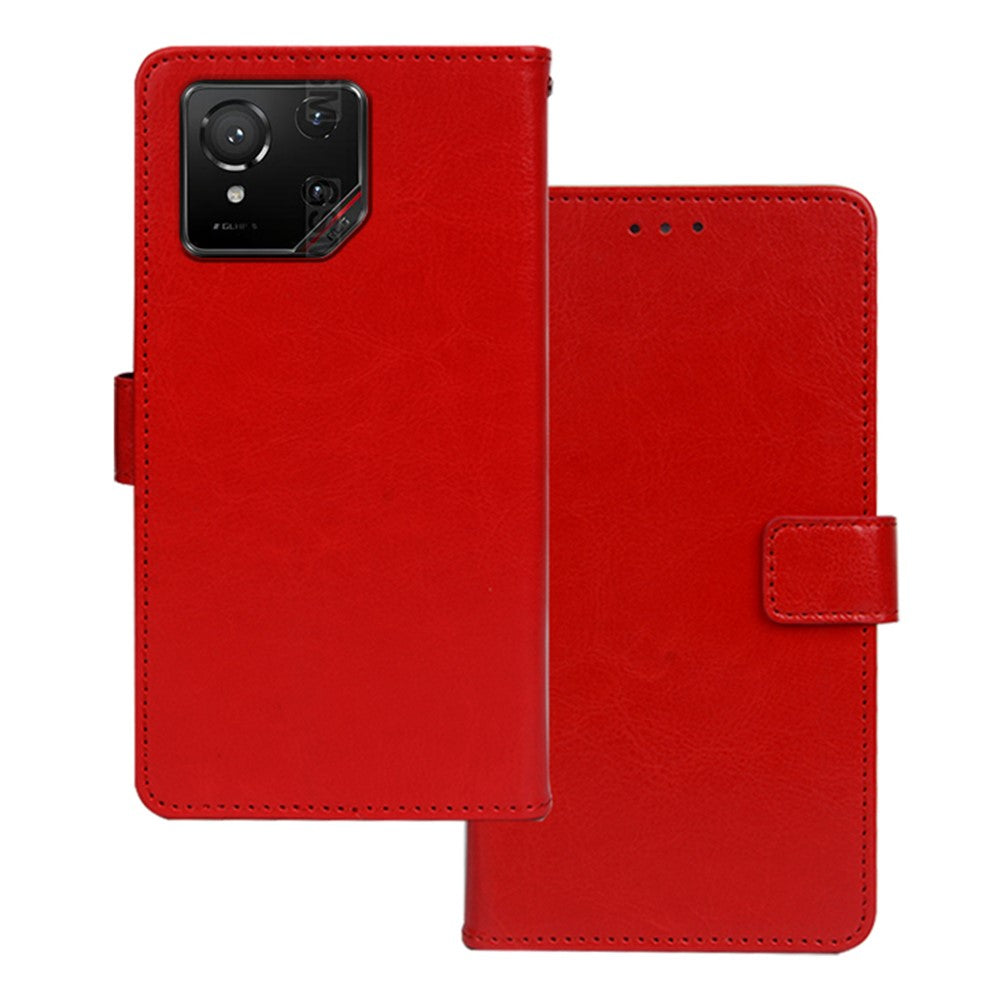 IDEWEI For Asus ROG Phone 9 5G Case Wallet Leather Phone Cover Crazy Horse Texture