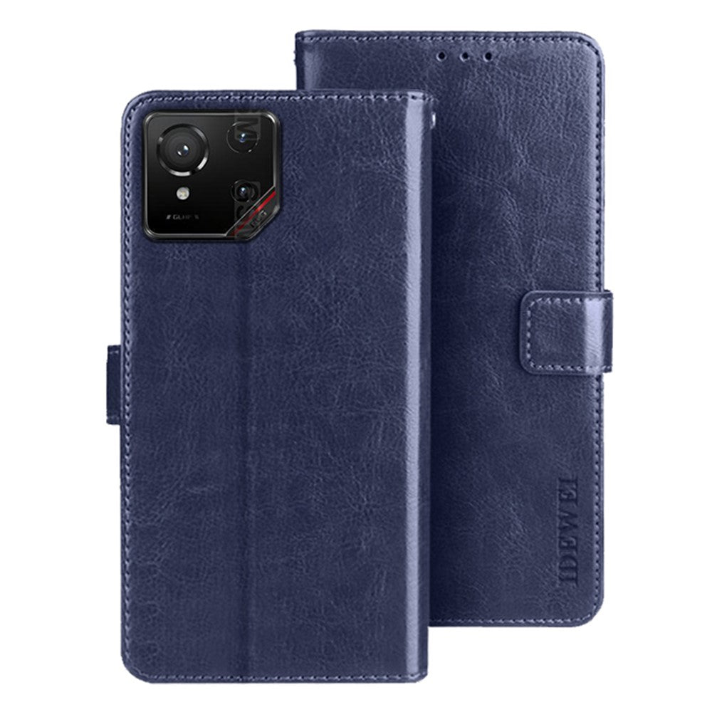 IDEWEI For Asus ROG Phone 9 5G Stand Case Crazy Horse Texture Leather Phone Cover