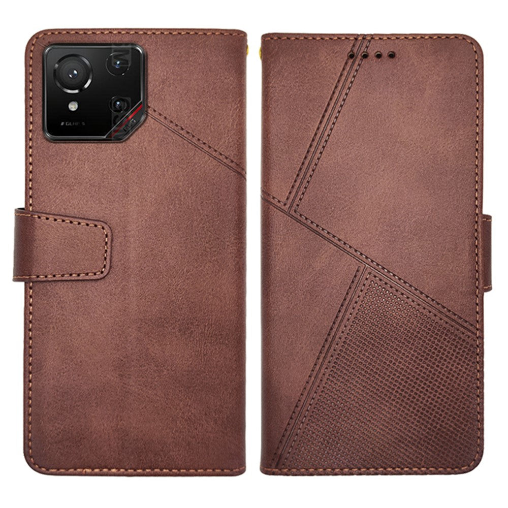 IDEWEI For Asus ROG Phone 9 5G Case Leather Wallet Phone Cover Stand Calf Texture