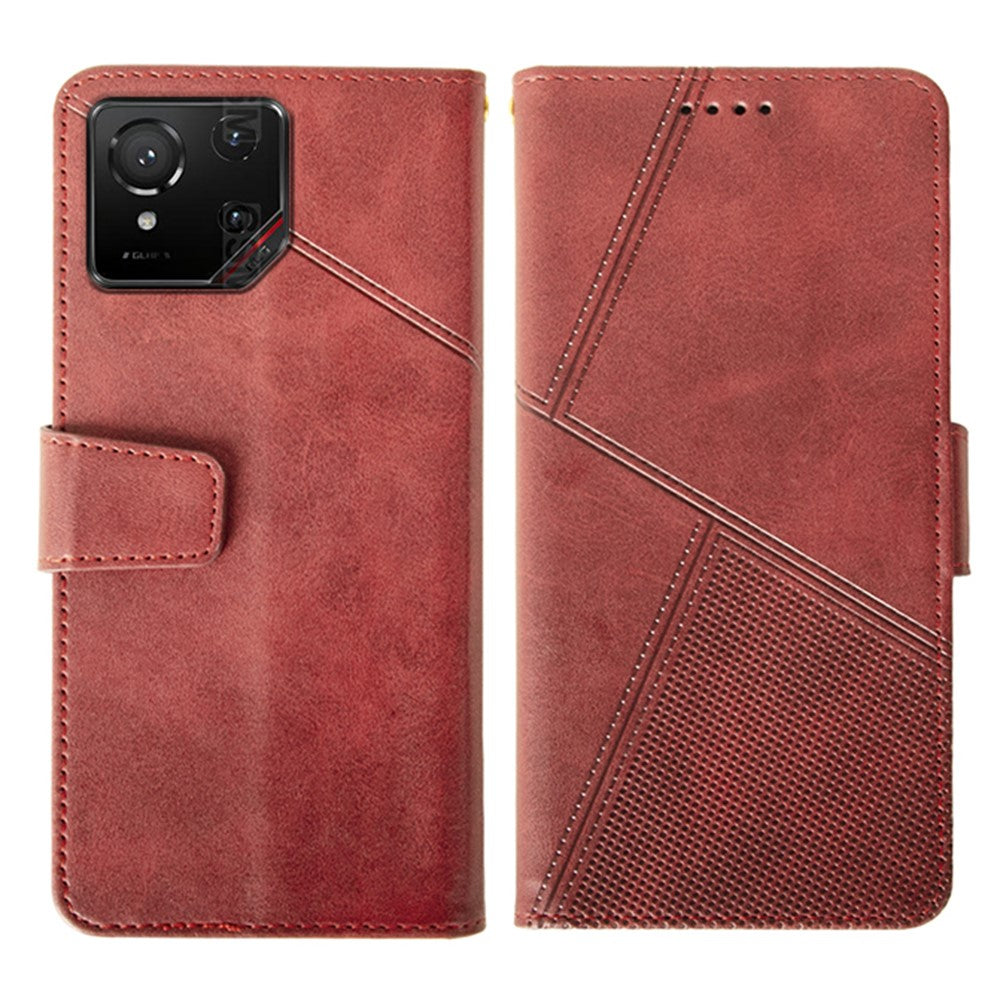 IDEWEI For Asus ROG Phone 9 5G Case Leather Wallet Phone Cover Stand Calf Texture