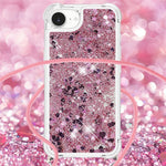 For iPhone 17e / 16e TPU Case Quicksand Design Phone Cover with Lanyard