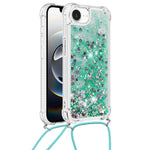 For iPhone 17e / 16e TPU Case Quicksand Design Phone Cover with Lanyard