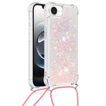 For iPhone 17e / 16e TPU Case Quicksand Design Phone Cover with Lanyard