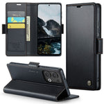 CASEME För Oppo Reno13 5G (Global) Skal 023 Serien RFID-blockerande Läderplånboksfodral med Stativ