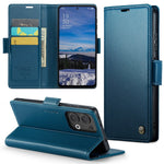 CASEME För Oppo Reno13 5G (Global) Skal 023 Serien RFID-blockerande Läderplånboksfodral med Stativ