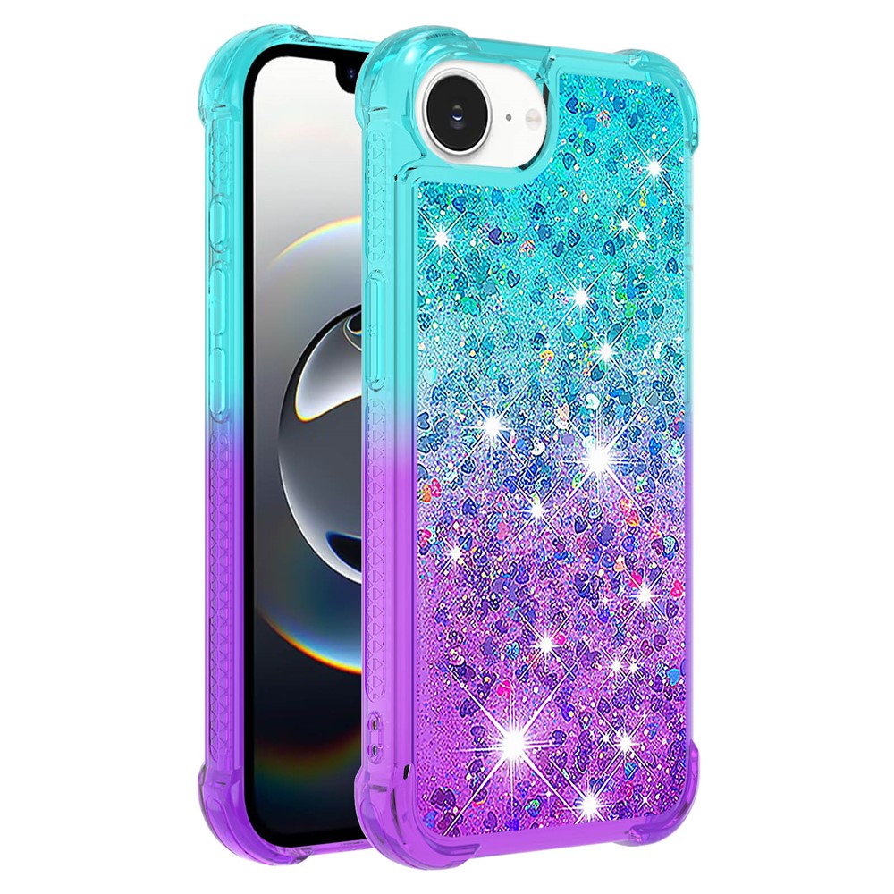 For iPhone 17e / 16e TPU Case Gradient Quicksand Phone Back Cover
