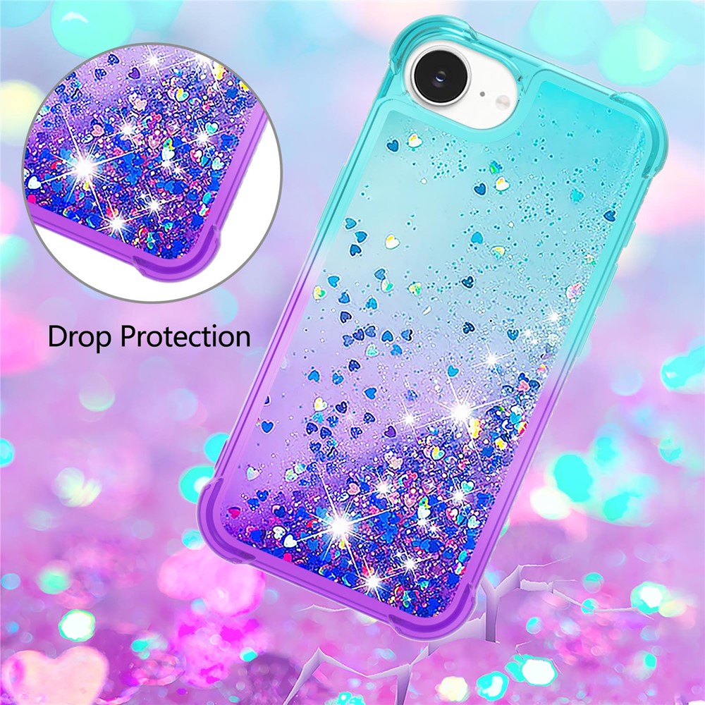 For iPhone 17e / 16e TPU Case Gradient Quicksand Phone Back Cover