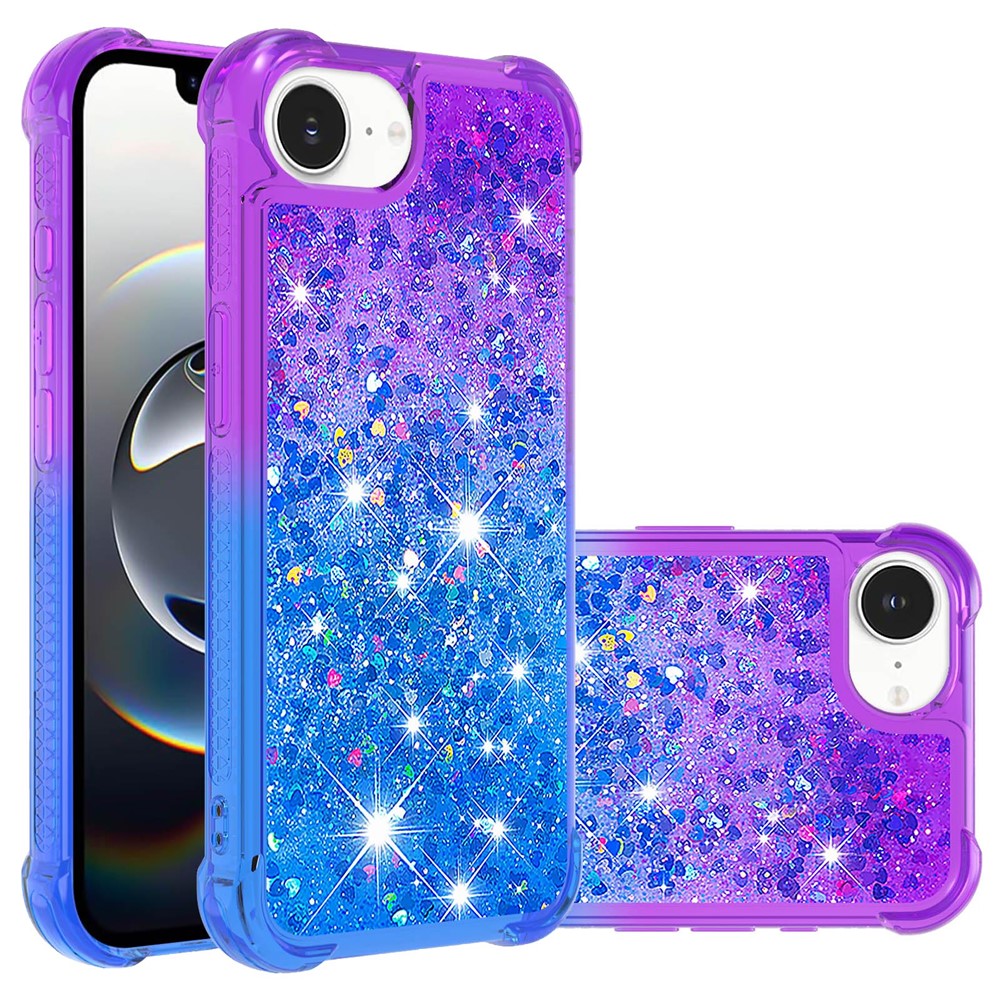 For iPhone 17e / 16e TPU Case Gradient Quicksand Phone Back Cover