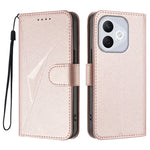 Honor 400 Lite 5G Cover med trekantet mønster i læder og lanyard