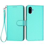 For Samsung Galaxy M06 5G / Galaxy F06 5G Wallet Case with Strap Carbon Fiber Texture Leather Mobile Cover