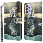 Til Samsung Galaxy A13 4G / 5G 3D-mønsterprint Wallet Telefoncover PU-læder Stand Magnetisk Lukning Cover med Rem