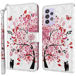 Til Samsung Galaxy A13 4G / 5G 3D-mønsterprint Wallet Telefoncover PU-læder Stand Magnetisk Lukning Cover med Rem