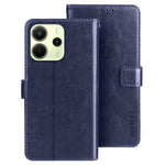 IDEWEI For Xiaomi Redmi Note 14 4G (164.84mm) Stand Case Crazy Horse Texture Leather Phone Cover
