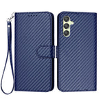 Samsung Galaxy A24 4G (162,1 x 77,6 x 8,3 mm), lædermobilcover med rem og kolfibertekstur
