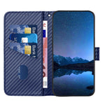 Samsung Galaxy A24 4G (162,1 x 77,6 x 8,3 mm), lædermobilcover med rem og kolfibertekstur
