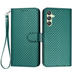 Samsung Galaxy A24 4G (162,1 x 77,6 x 8,3 mm), lædermobilcover med rem og kolfibertekstur