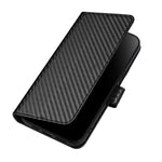 Til Samsung Galaxy A34 5G Pung-cover med rem, læderbetræk med kulfibertekstur
