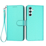 Til Samsung Galaxy A34 5G Pung-cover med rem, læderbetræk med kulfibertekstur