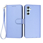 Til Samsung Galaxy A34 5G Pung-cover med rem, læderbetræk med kulfibertekstur