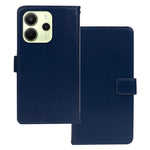 IDEWEI For Xiaomi Redmi Note 14 4G (164.84mm) Case Wallet Leather Phone Cover Crazy Horse Texture