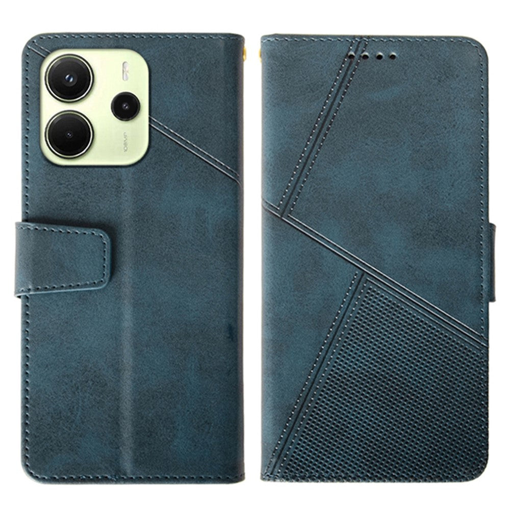 IDEWEI For Xiaomi Redmi Note 14 4G (164.84mm) Case Leather Wallet Phone Cover Stand Calf Texture