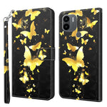 For Xiaomi Redmi A1 4G / A2 4G 3D Pattern Printing Wallet Phone Case PU Leather Wrist Strap Handbag Stand Feature Magnetic Flip Cover