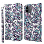 For Xiaomi Redmi A1 4G / A2 4G 3D Pattern Printing Wallet Phone Case PU Leather Wrist Strap Handbag Stand Feature Magnetic Flip Cover