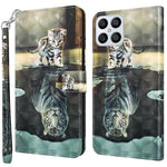 For Honor X8 4G PU læder Folio Flip Tegnebog Telefon Etui Stativfunktion 3D Kreativt Mønster Trykt Design Fuld Beskyttende Cover med Rem
