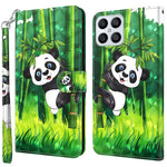 For Honor X8 4G PU læder Folio Flip Tegnebog Telefon Etui Stativfunktion 3D Kreativt Mønster Trykt Design Fuld Beskyttende Cover med Rem