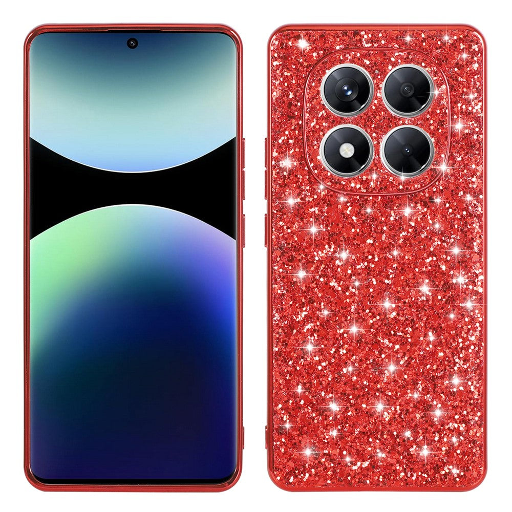 For Xiaomi Redmi Note 14 Pro 4G Case TPU + PC Sparkling Glitter Phone Back Cover