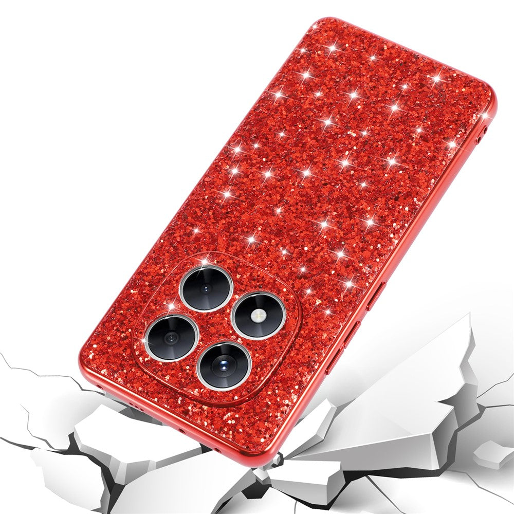 For Xiaomi Redmi Note 14 Pro 4G Case TPU + PC Sparkling Glitter Phone Back Cover