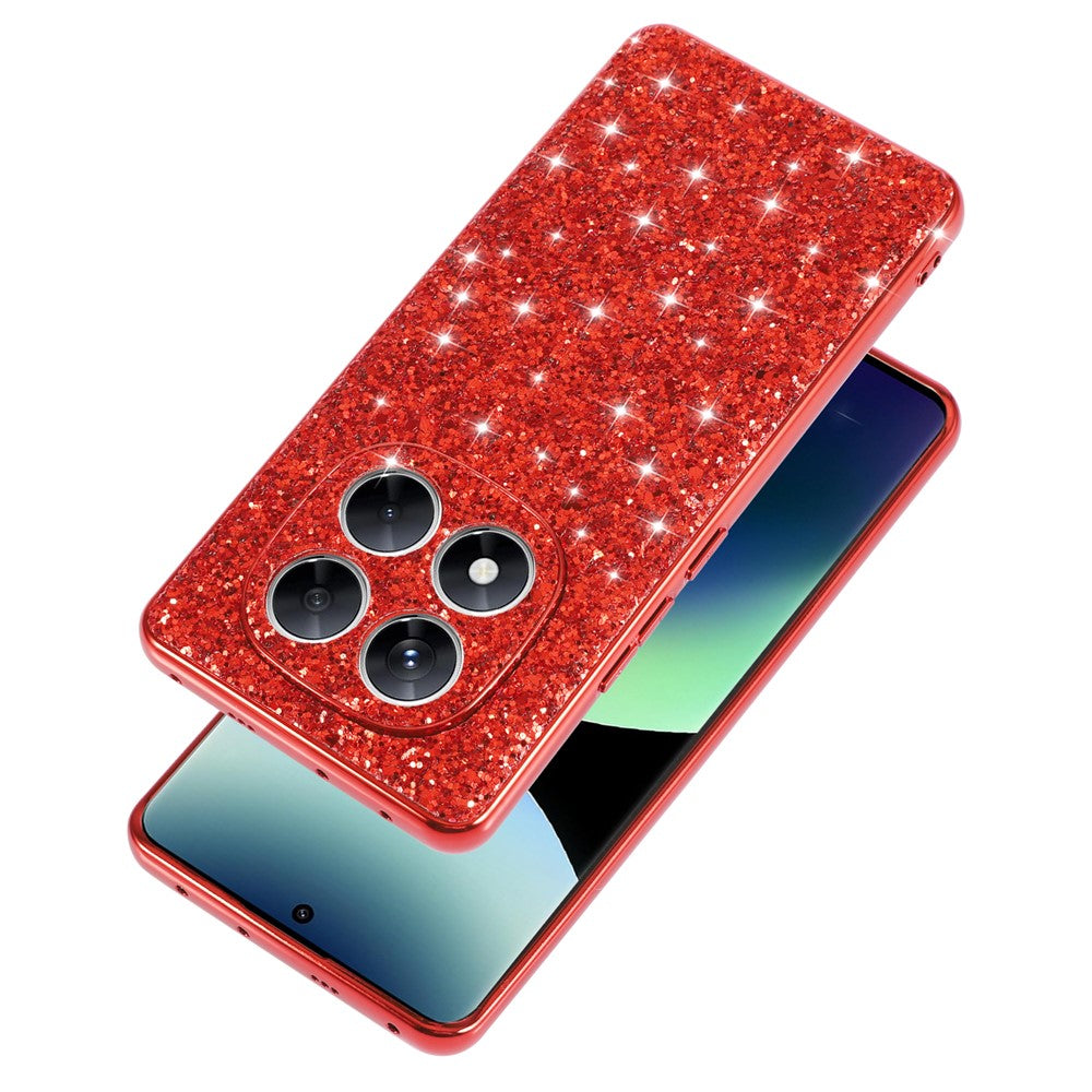 For Xiaomi Redmi Note 14 Pro 4G Case TPU + PC Sparkling Glitter Phone Back Cover