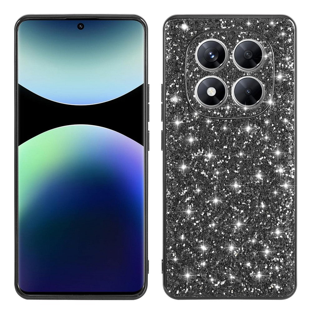 For Xiaomi Redmi Note 14 Pro 4G Case TPU + PC Sparkling Glitter Phone Back Cover