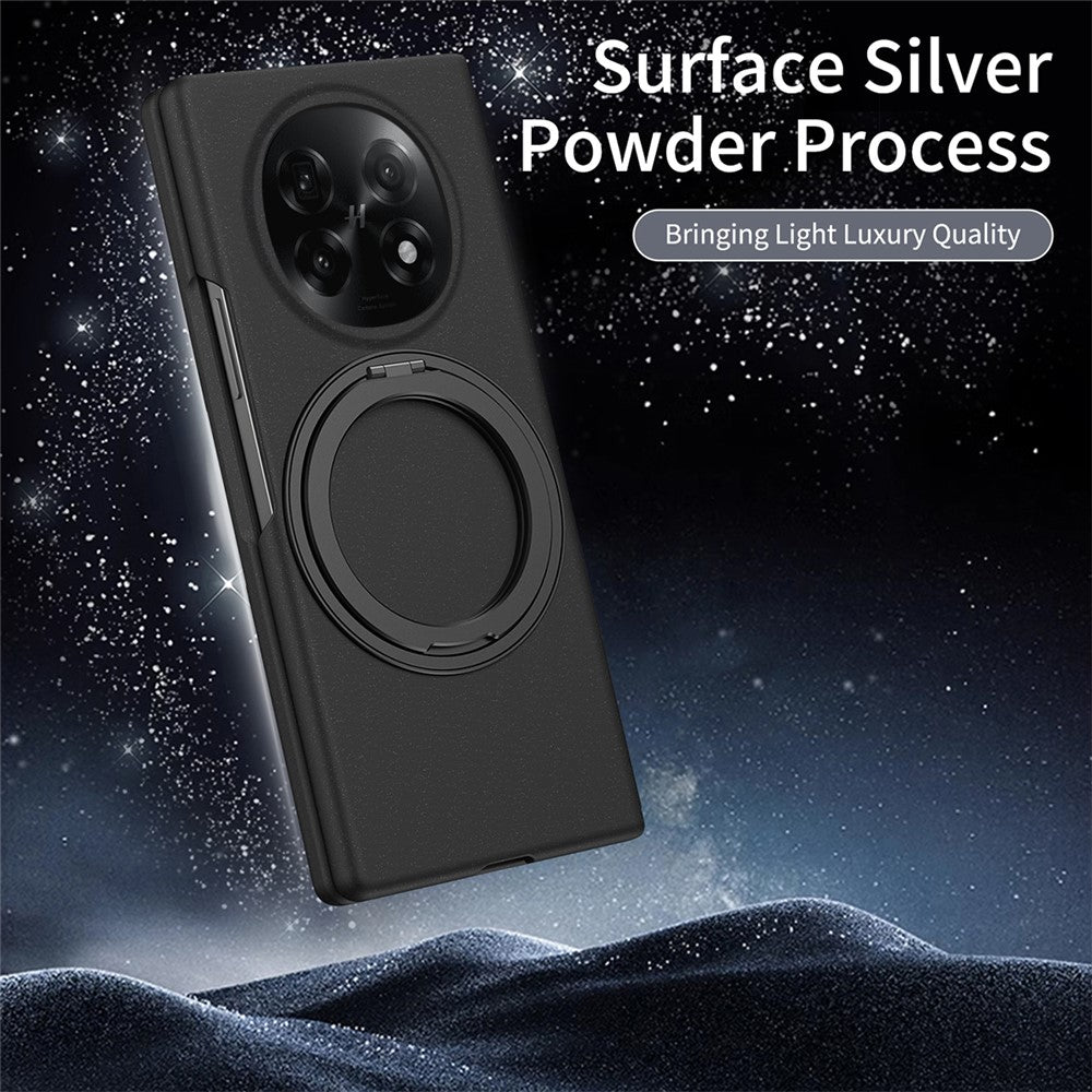 Til Oppo Find N5 5G Magnetisk Cover Ring Kickstand Hårdt PC-etui med Hærdet Glas Skærmfilm